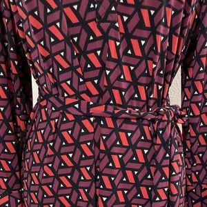🌟 Donna Morgan Geometric Print Sheath Dress - Size US 10 - Used Condition